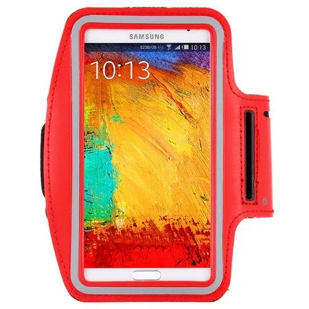 Waterproof Genernal Style PU Leather Case For Samsung Galaxy Note 1 2 3 4 N9100 Running Arm Band For Note4 mobile phone case