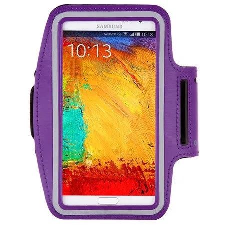 Waterproof Genernal Style PU Leather Case For Samsung Galaxy Note 1 2 3 4 N9100 Running Arm Band For Note4 mobile phone case