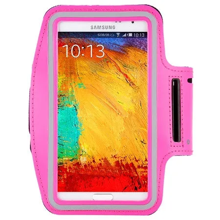 Waterproof Genernal Style PU Leather Case For Samsung Galaxy Note 1 2 3 4 N9100 Running Arm Band For Note4 mobile phone case