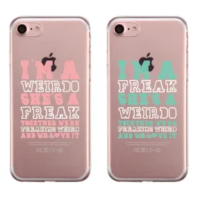 Weirdo Freak BFF Matching Phone Covers Unique Fun Friendship Gift