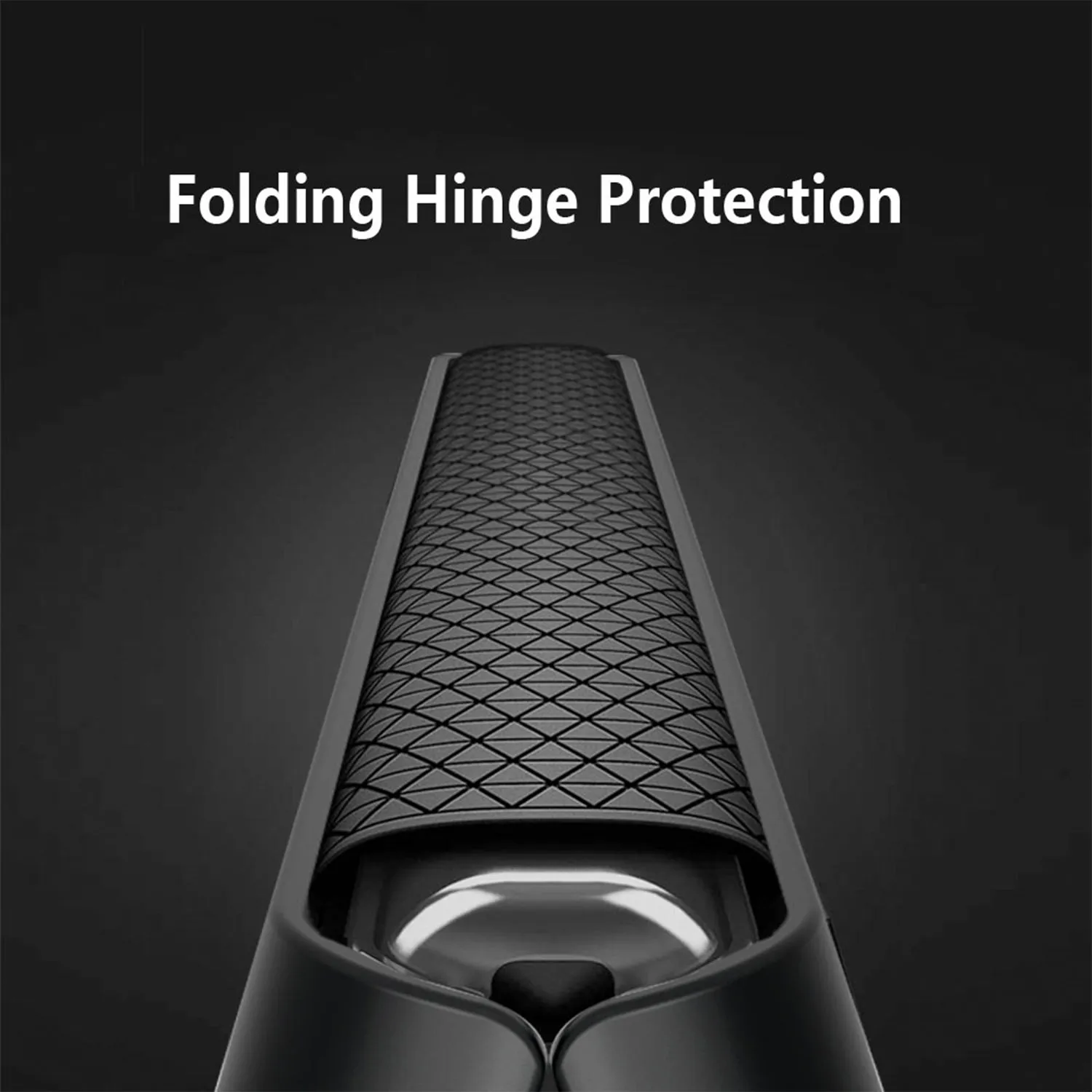 With Ring Holder Lychee Pattern Leather Folding Hinge Phone Case For Samsung Galaxy Z Fold 5 4