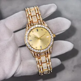 Women's 40mm Diamond Watch with Sleek Baguette Dial - Quartz Movement