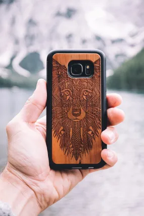 Wooden Phone Case | Grey Wolf