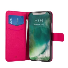 Xqisit Wallet Case Viskan Pouch Cover for iphone X XS 5.8" Pink 30608