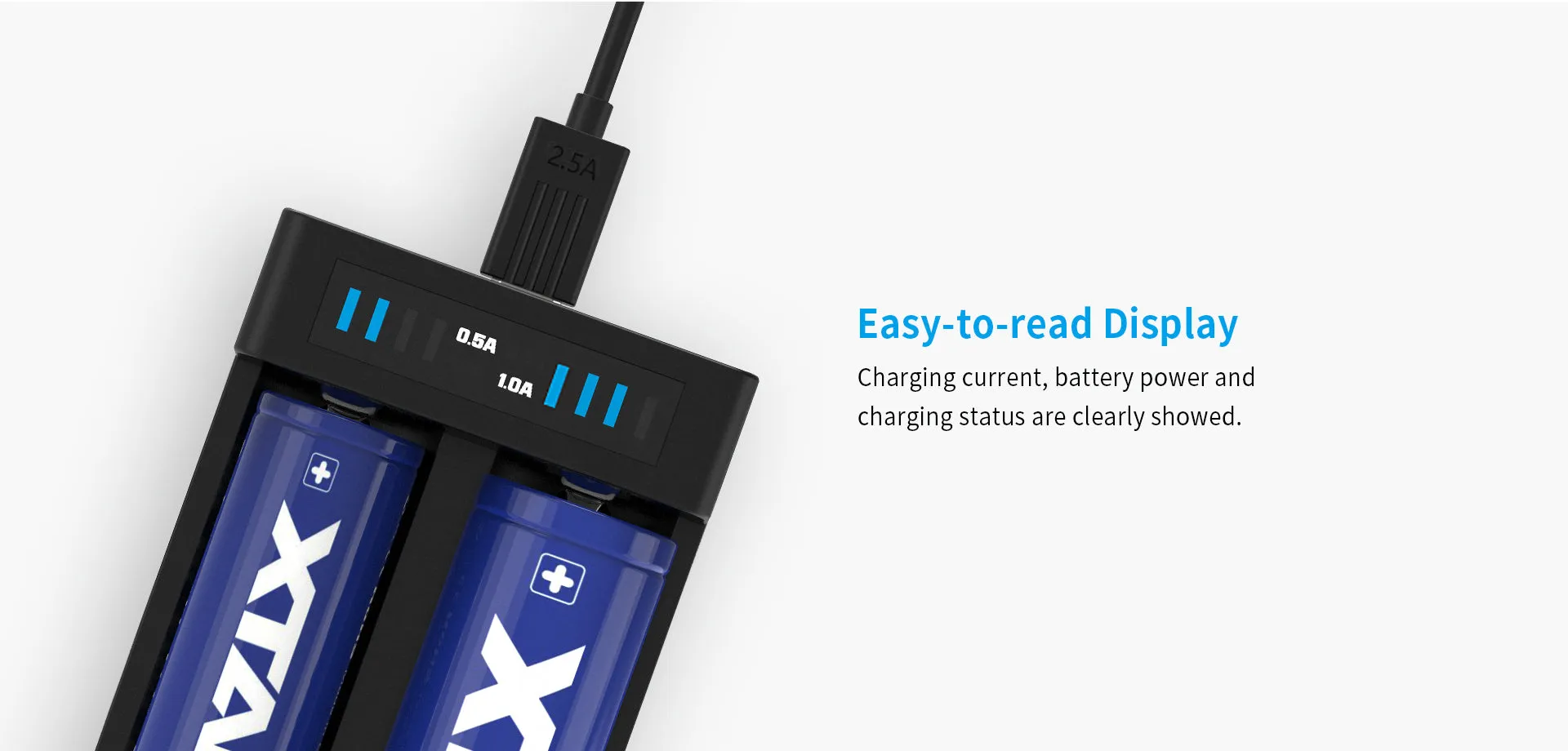 XTAR MC2 Plus 2A Lithium-Ion Battery Charger