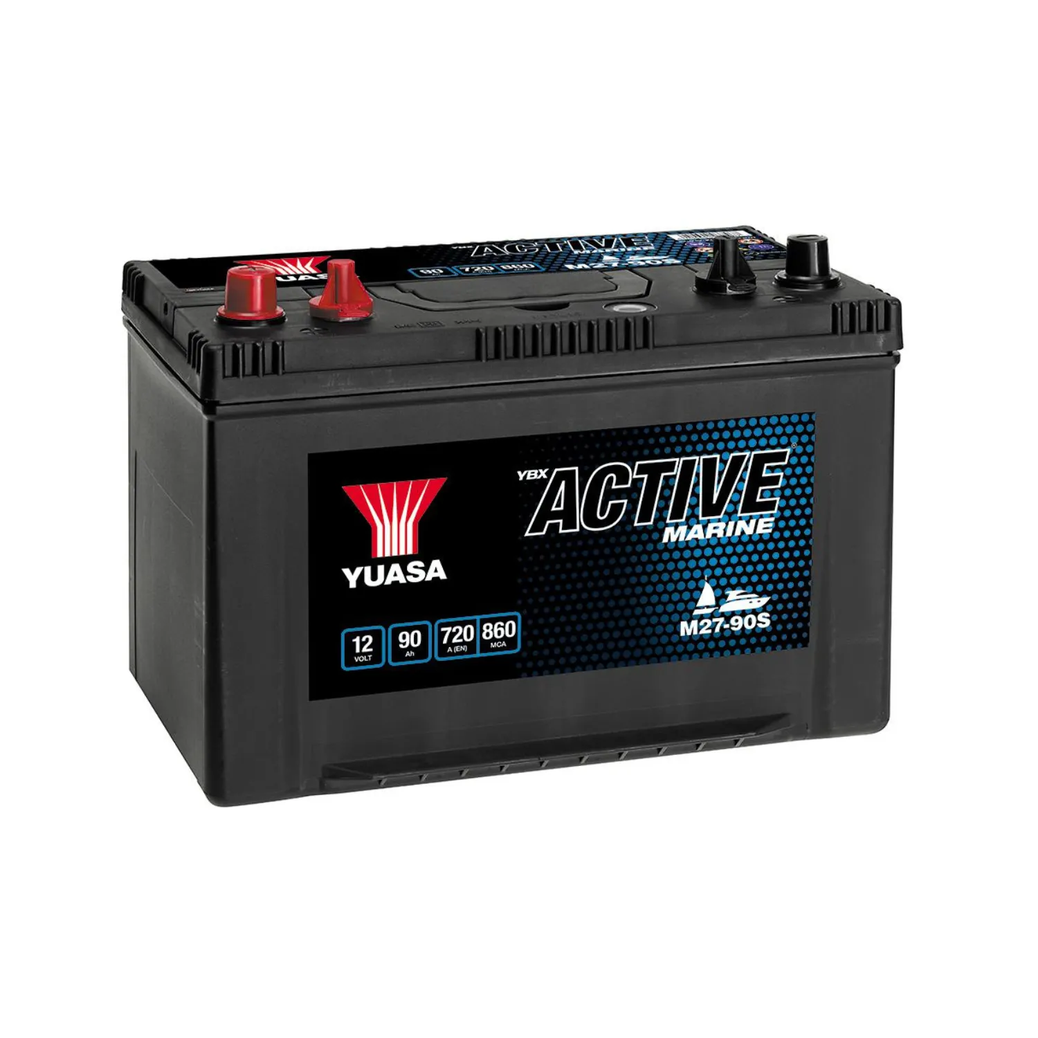 Yuasa YBX Active Marine Battery 12V 90Ah 720A M27-90