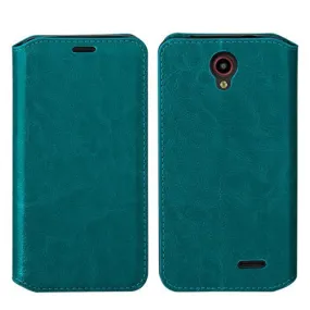 ZTE Prestige Case | ZTE Sonata 3 | ZTE Avid Plus | ZTE Avid Trio Pu Leather Magnetic Flip Fold[Kickstand] Wallet Case with ID & Card Slots for ZTE Prestige/Sonata3/Avid/Avid Plus - Teal